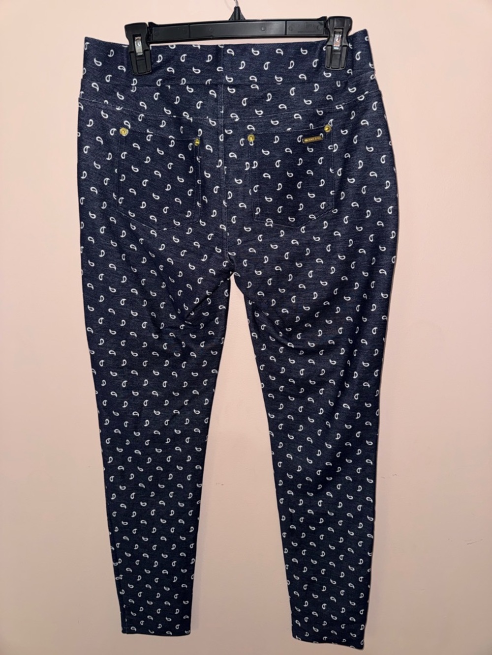 Michael Kors Women’s Navy Paisley Slim Chinos size Medium - Picture 4 of 7